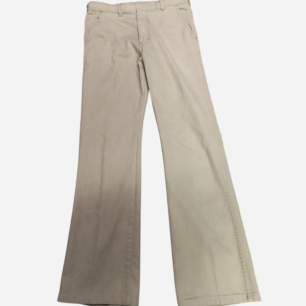 Vintage 70s 80s flared cotton polyester slacks made in USA size 34 talon